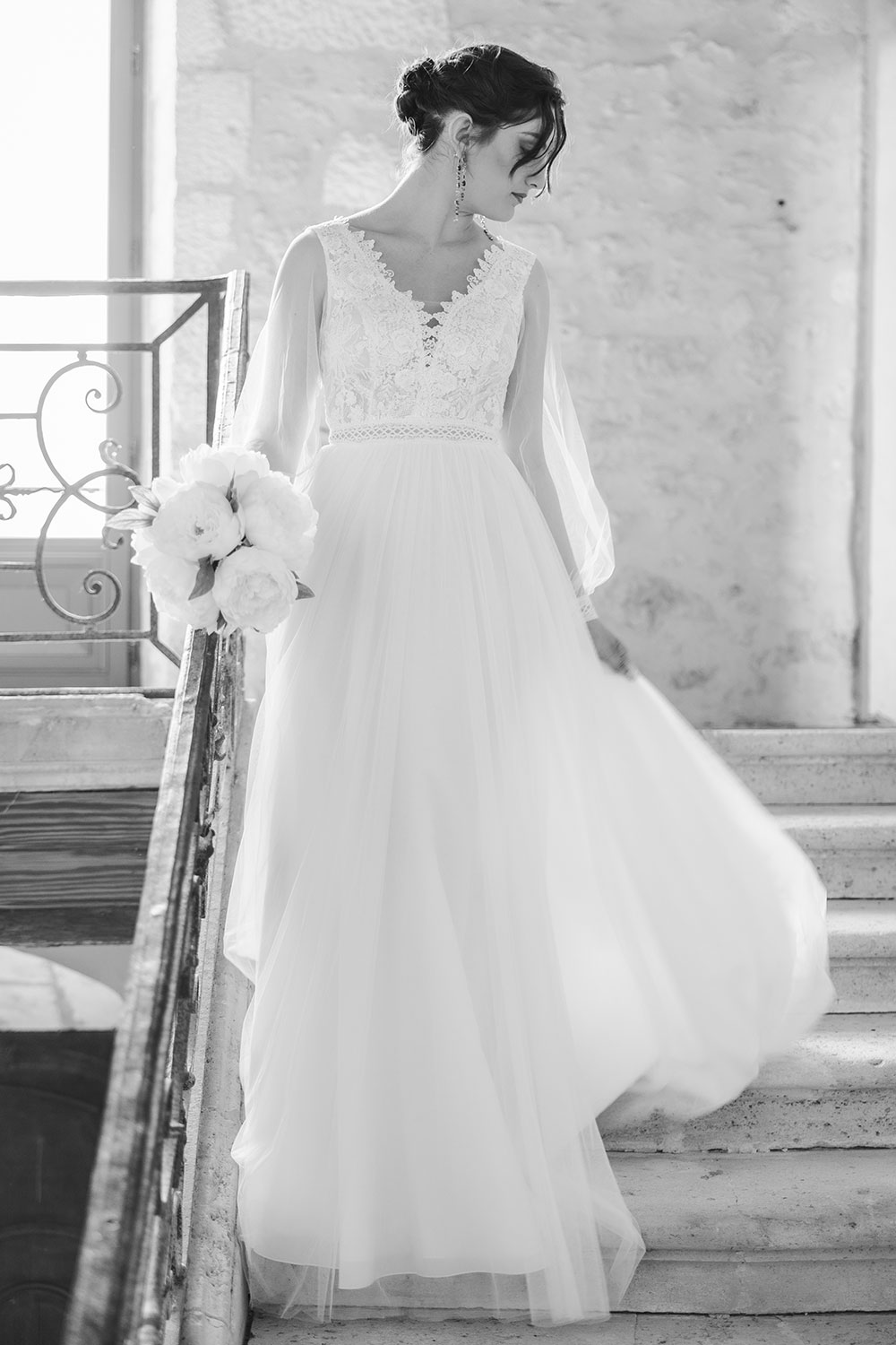 mariée robe blanche lisa mazeau photographe professionnelle gironde